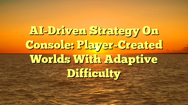 AI-Driven Strategy On Console: Player-Created Worlds With Adaptive Difficulty